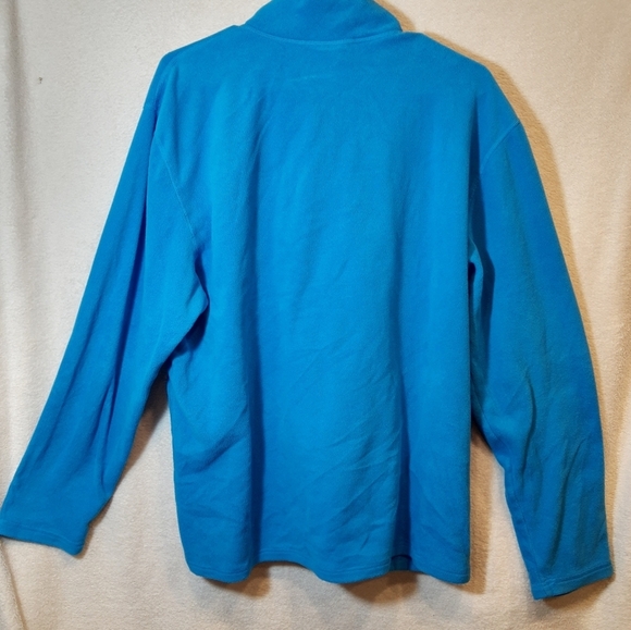 The North  Face Blue Polar Fleece jacket 3/4 zip style large pullover high neck - Picture 6 of 9